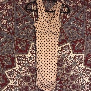 GUESS | NWOT Polkadot ruched cowl neck dress